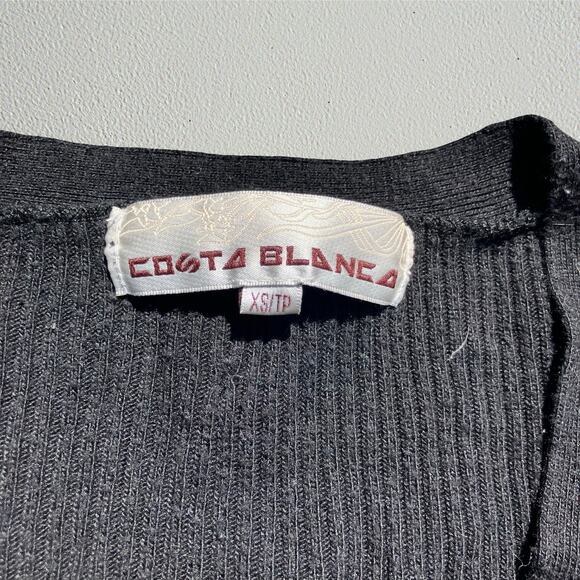 Black cropped cardigan 3/4 sleeves Costa Blanca - Picture 6 of 8